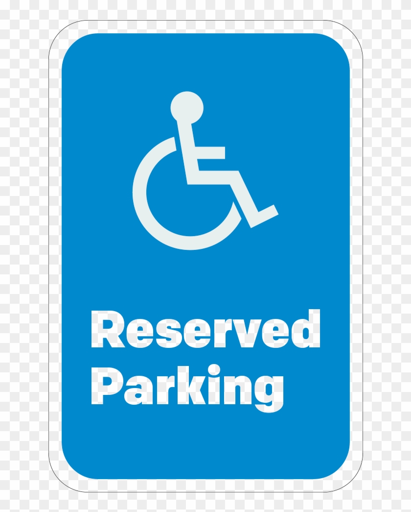 Reserved Parking Handicap Logo, 12" X 18" - Spd Clipart