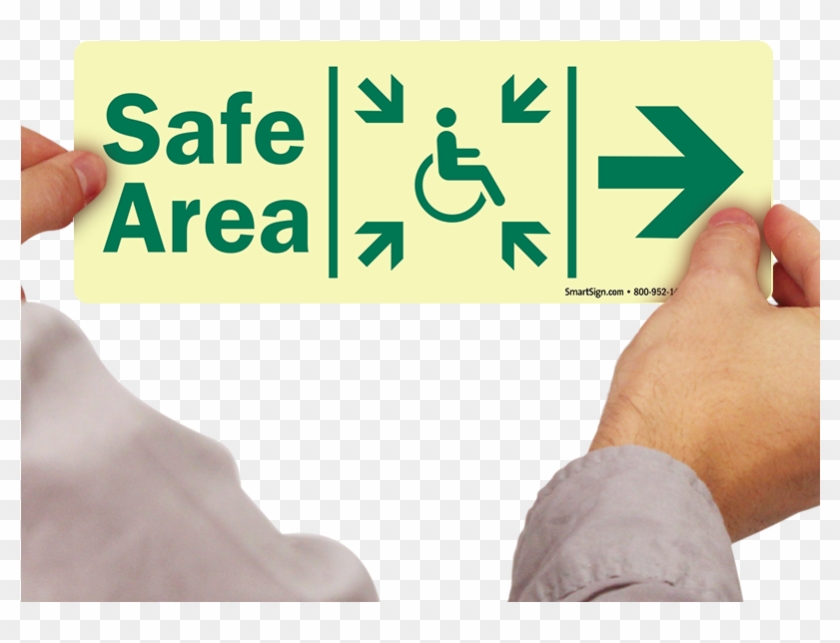 Glowsmart™ Directional Exit Sign, Handicap Area Sign Clipart #1960831