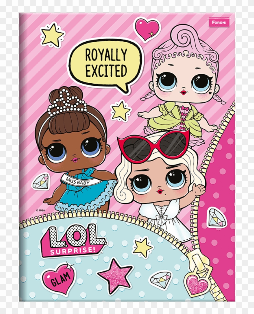 Caderno Brochura Lol Surprise 96 Fls - Caderno Brochura Lol Clipart