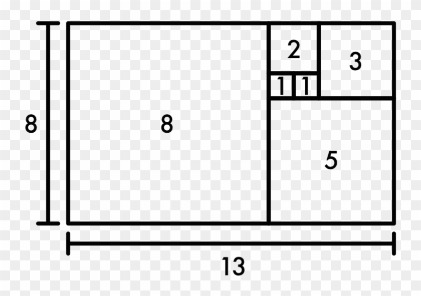 Fibonacci Squares Dimensions Cropped - Fibonacci Squares Clipart