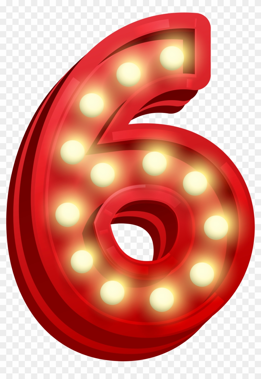 Number Six Glowing Png Clip Art Image - Circle Transparent Png