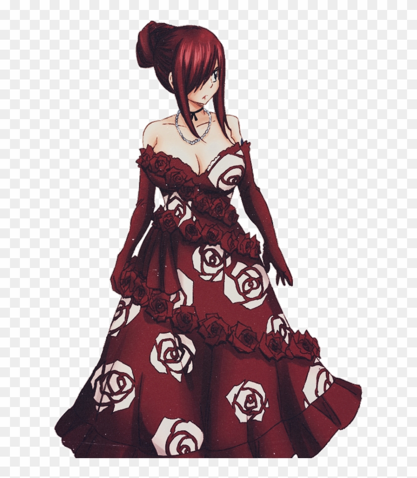 Erza Scarlet Novel By Ren Kanan Illustrations By Hiro - Fairy Tail Erza Dress Clipart #1961724
