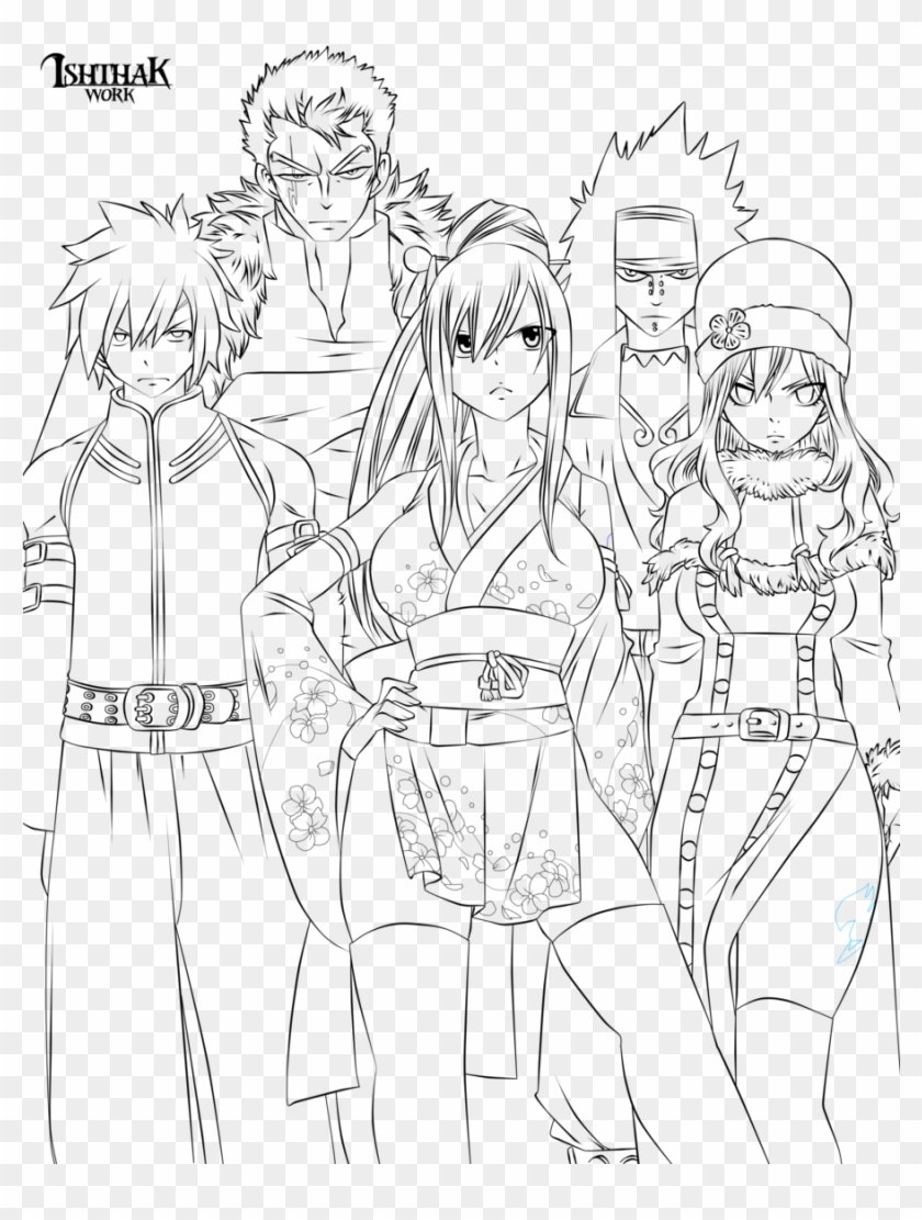 Erza Scarlet Coloring Pages Clipart