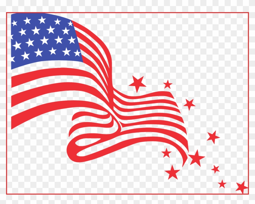 Flags Fourth Of July And 4th - American Flag Clipart Transparent Background - Png Download #1962495