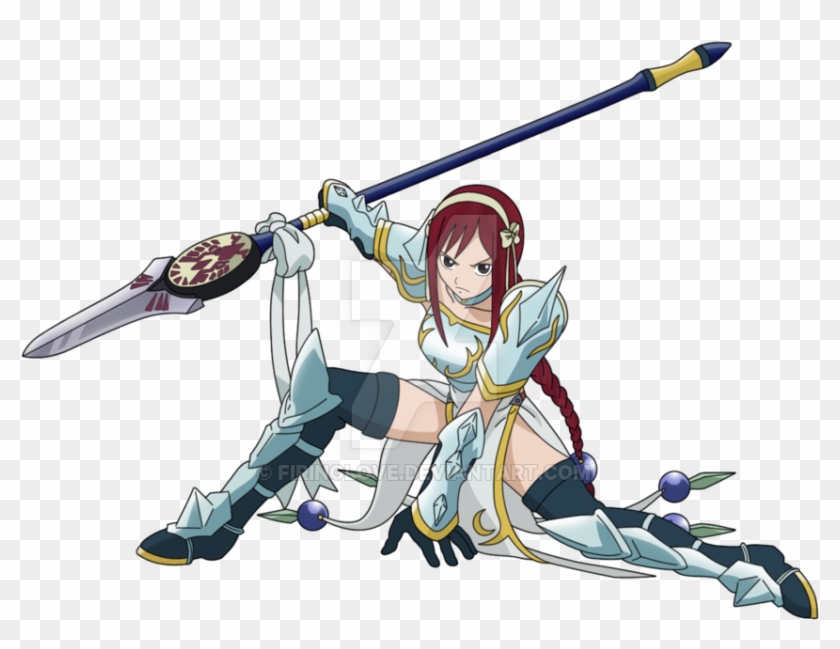 Erza Scarlet-lightning Empress Armor By Firinglove - Fairy Tail Erza Scarlet Clipart