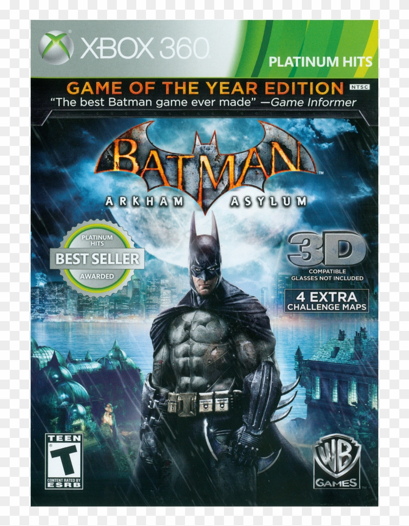 Batman Arkham Goty Front - Batman Xbox 360 Game Clipart #1962838
