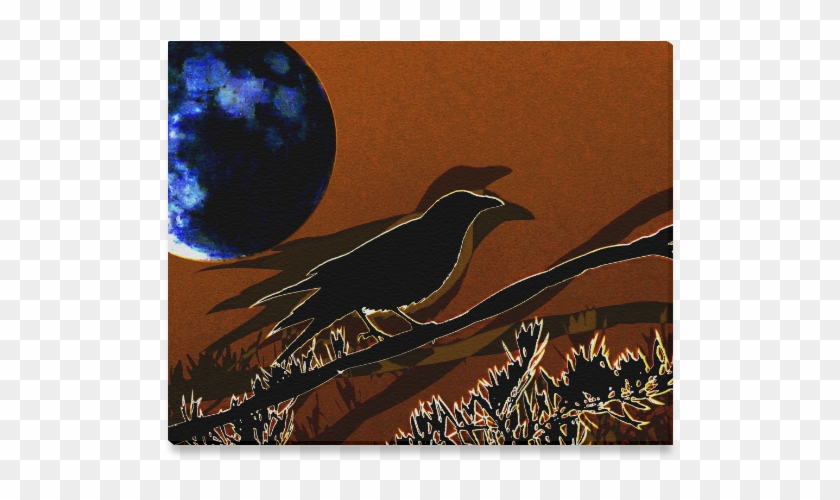 Gothic Raven By Martina Webster Canvas Print - Roadrunner Clipart