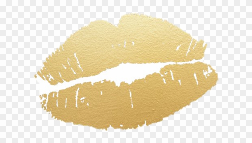 Gold Lips Png - Lip Gloss Clipart