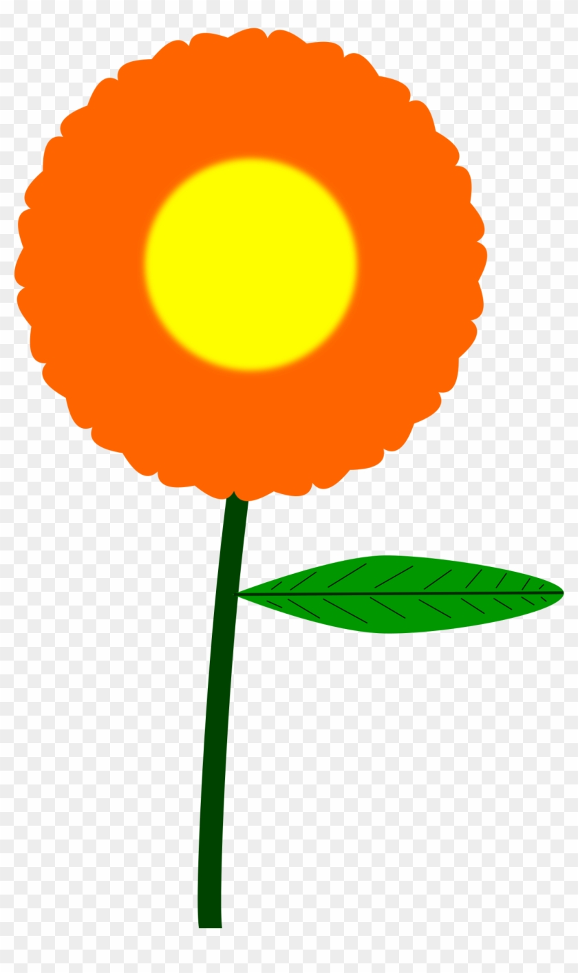 This Free Icons Png Design Of Orange Flower - Orange Flower Clip Art Transparent Png #1964866