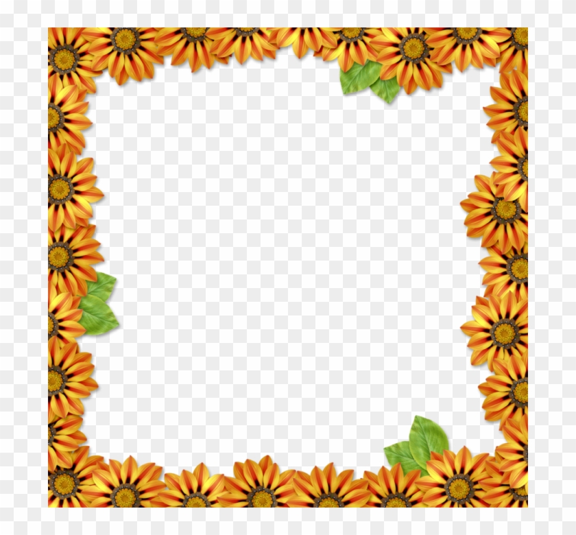 Orange Flower Frame Png - Picture Frame Clipart #1964980