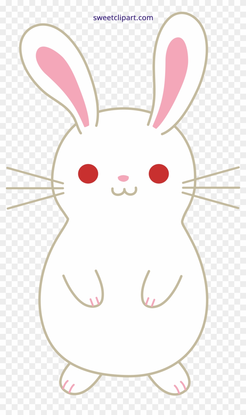 Banner Transparent Cute Bunny Sweet Clip Art - Rabbit Clip Art Black - Png Download