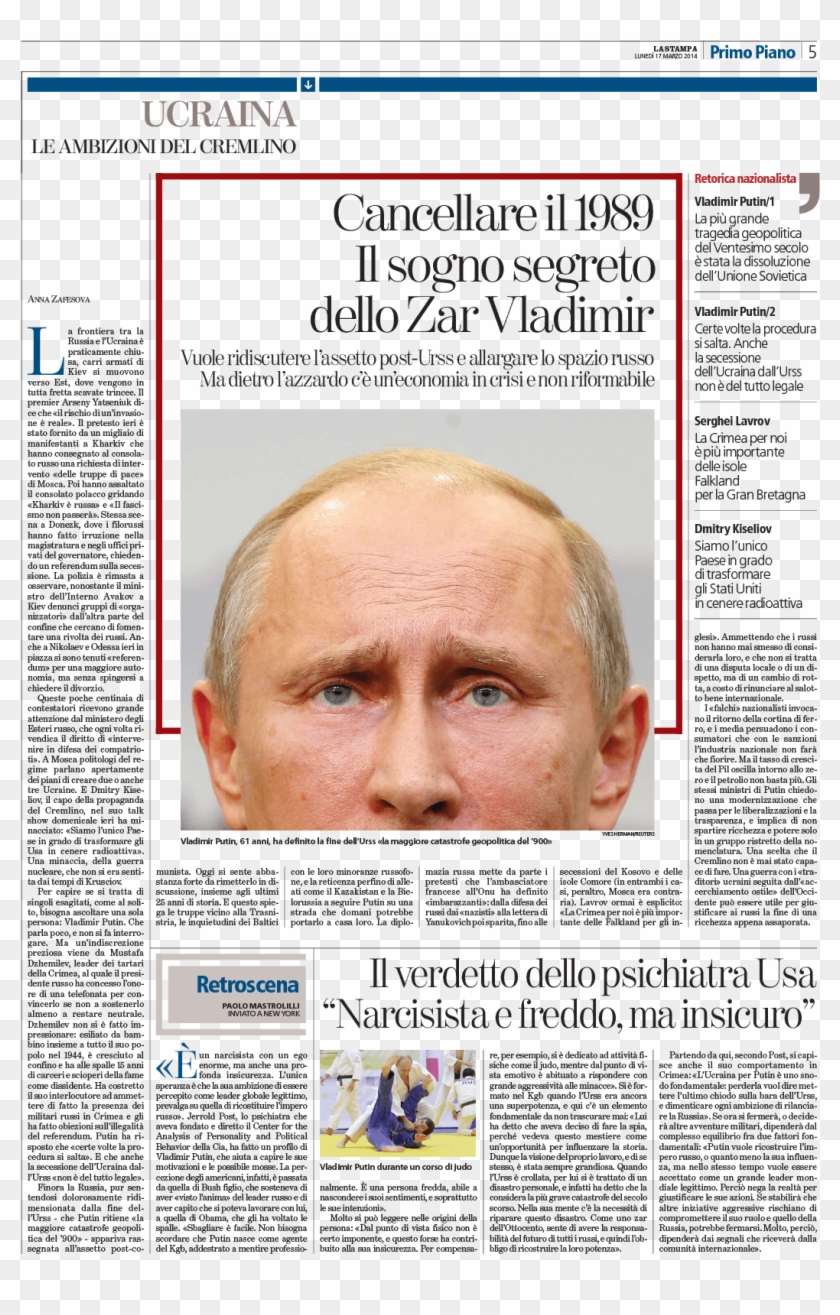 September 26th 2012 20140317na5-dorso1m Putin Analysis - Newspaper Clipart