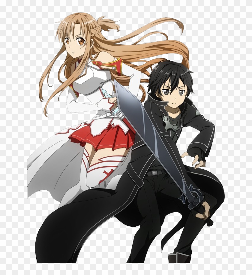 Sword Art Png File - Sword Art Online Kirito And Asuna Png Clipart #1965681