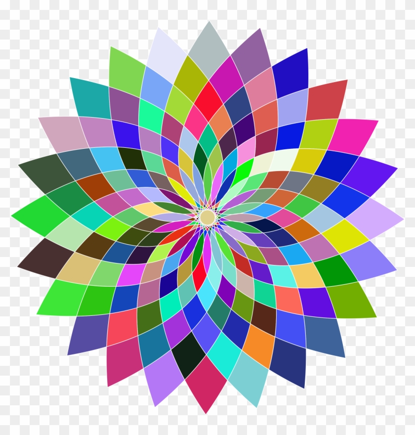 This Free Icons Png Design Of Prismatic Abstract Flower - Circle Clipart