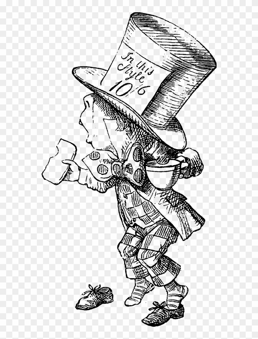 Alice In Wonderland Mad Hatter Book Clipart