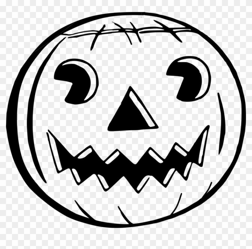 Medium Image - Retro Line Halloween Clip Art - Png Download
