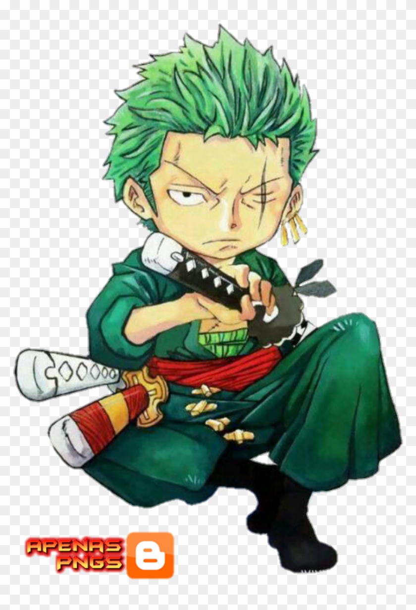 Roronoa Zoro Em Versão Chibi - Zoro Of One Piece Clipart