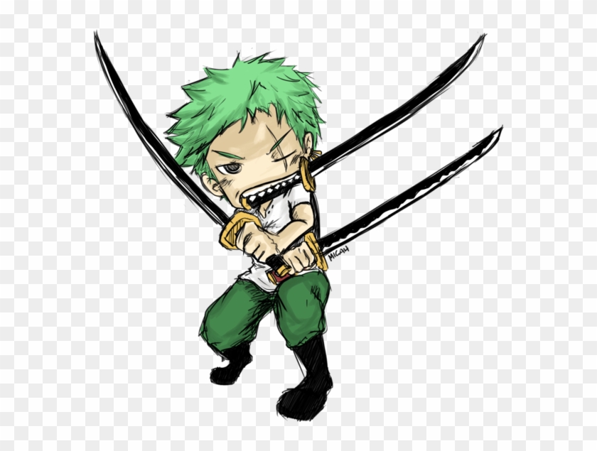 Chibi One Piece Zoro - Cartoon Clipart