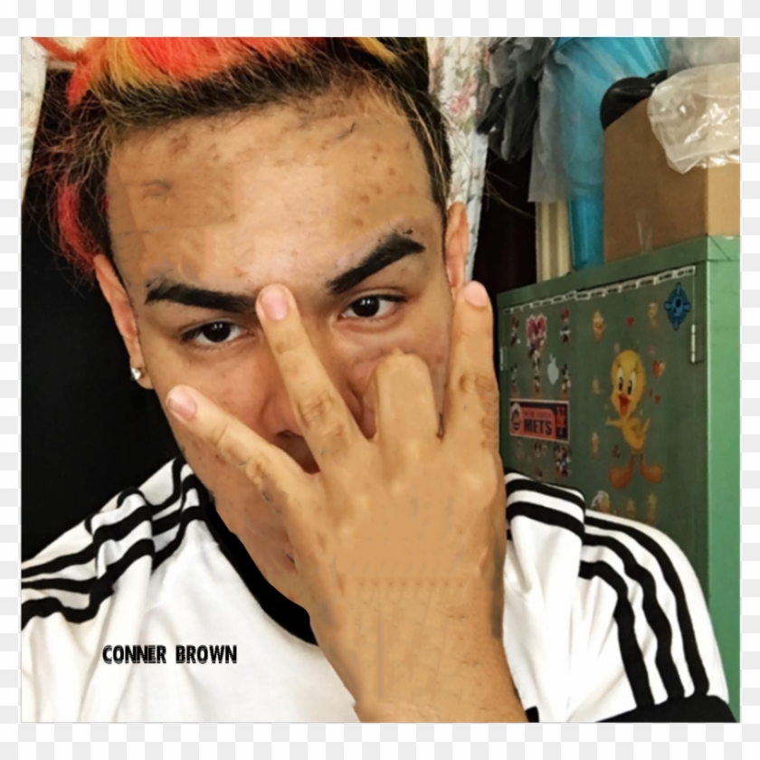 6ix9ine It Looks Bad - 6ix9ine Face Tattoos Clipart