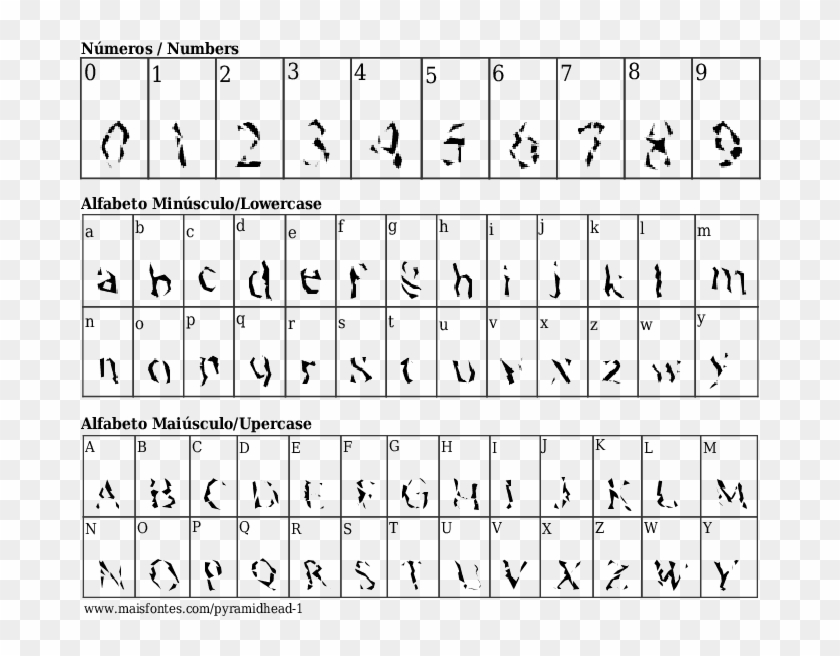 Font Details Pyramidhead - Numeros Times New Roman Clipart