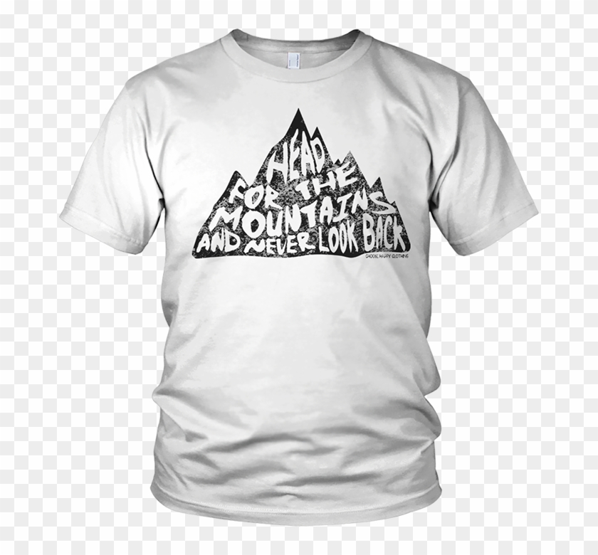 White Head For The Mountains Tee - Metallica White T Shirt Clipart