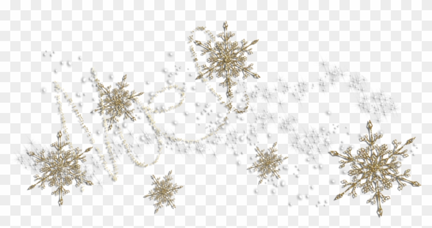 Golden-snowflake - Motif Clipart