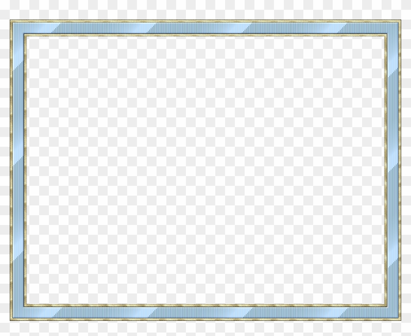 Frame, Outline, Picture Frame, Light Blue, Gold - Border Clipart