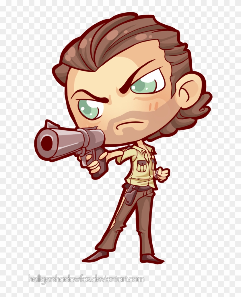 746 X 1072 14 - Rick The Walking Dead Chibi Clipart #1968464