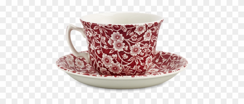 Burgleigh Red Cup And Saucer - Coffee Cup Clipart #1969181