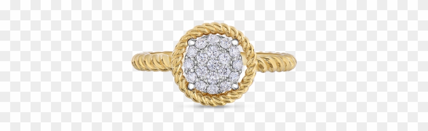 Roberto Coin Pave Circle Ring - Engagement Ring Clipart #1969615