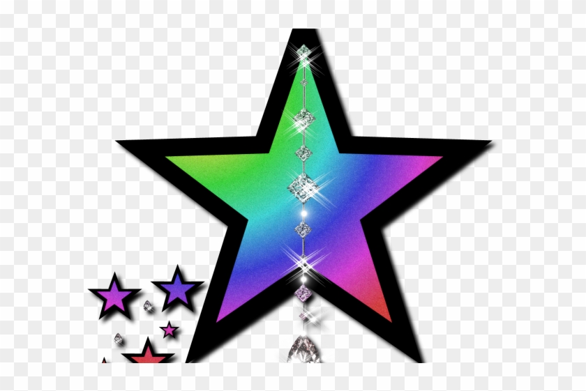 Falling Stars Clipart Hollywood Star - Sequin Glitter Transparent Clipart Sparkly Red Star - Png Download #1969695