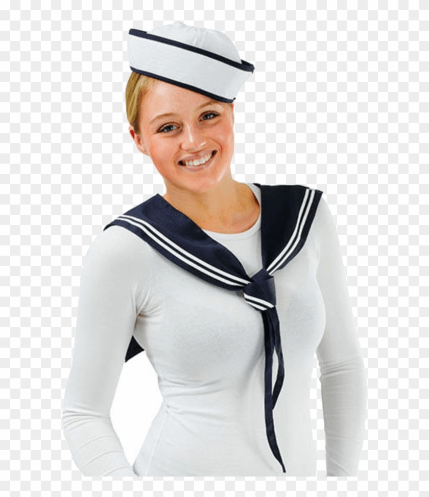 Sailor Hat And Collar - Girl In Sailor Uniform Clipart #1969956