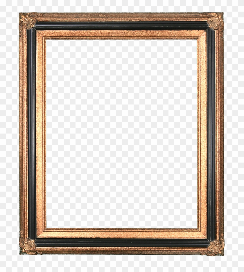I Like This Simple Gold And Black Frame For Family - Back Of Canvas Print Clipart