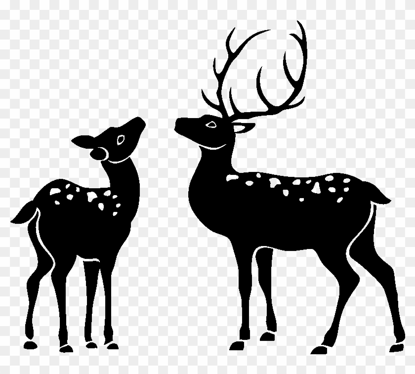 Baby Deer Silhouette Png - Wall Stickers For Hall Clipart #1971007