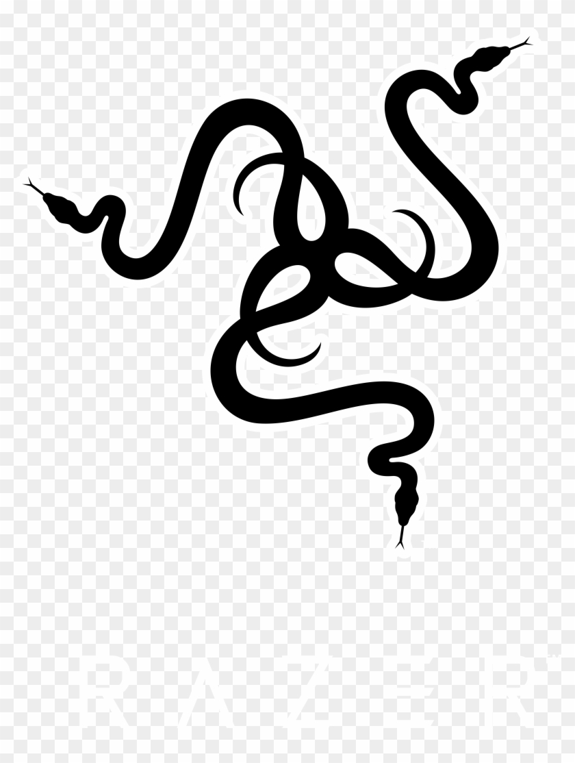 Ths Rzr 2016 Vert Bw Blkbg - White Razer Logo Png Clipart