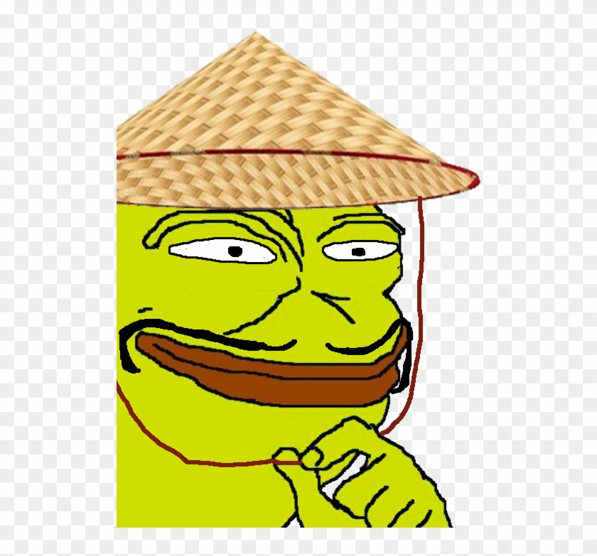 Chinese Pepe - Chinese Hat Cartoon Png Clipart #1971824