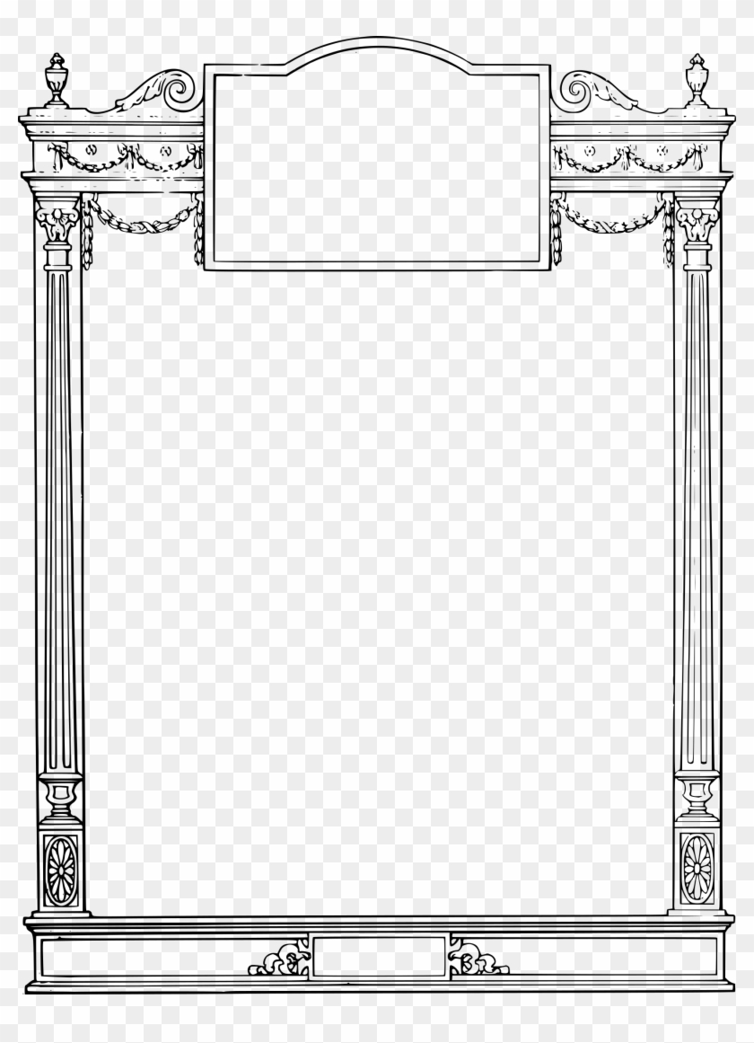 This Free Icons Png Design Of Roman Frame With Frills - Roman Frame Clipart #1971887