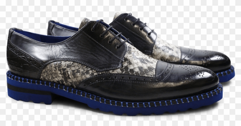 Derby Shoes Henry 13 Snake Crock London Fog Black White - Sneakers Clipart #1972028