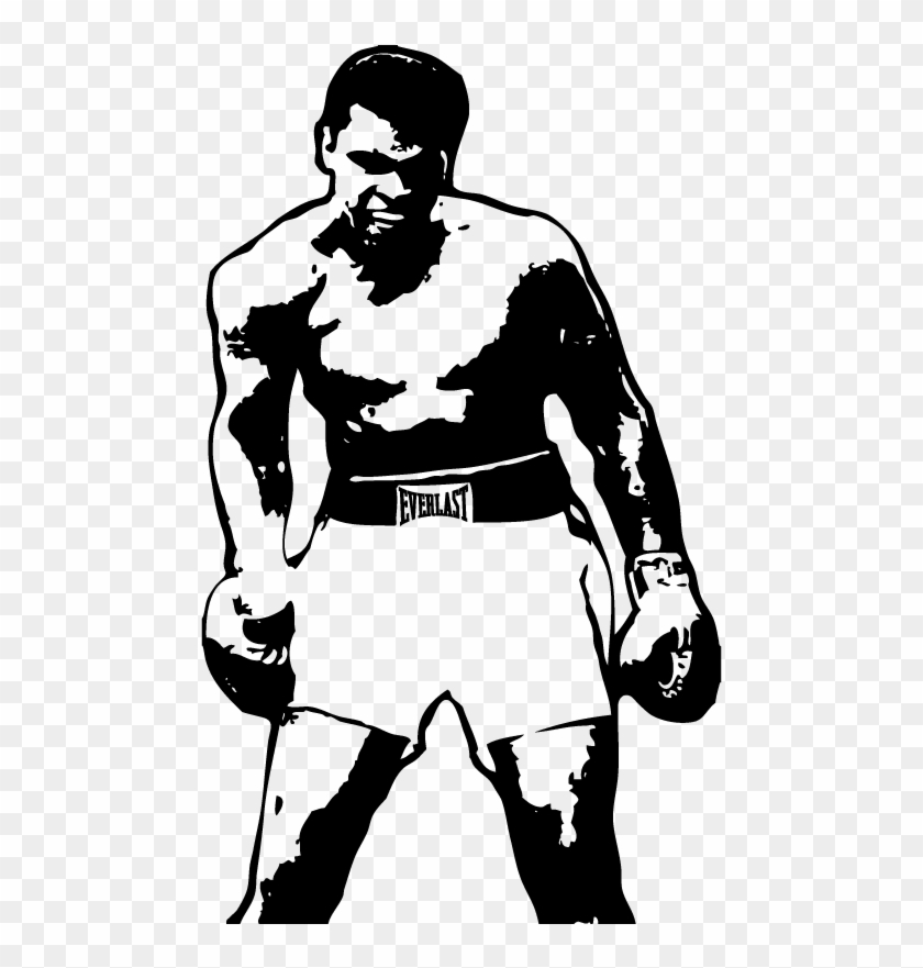 Muhammad Ali Png - Muhammad Ali Black And White Clipart Transparent Png #1972111