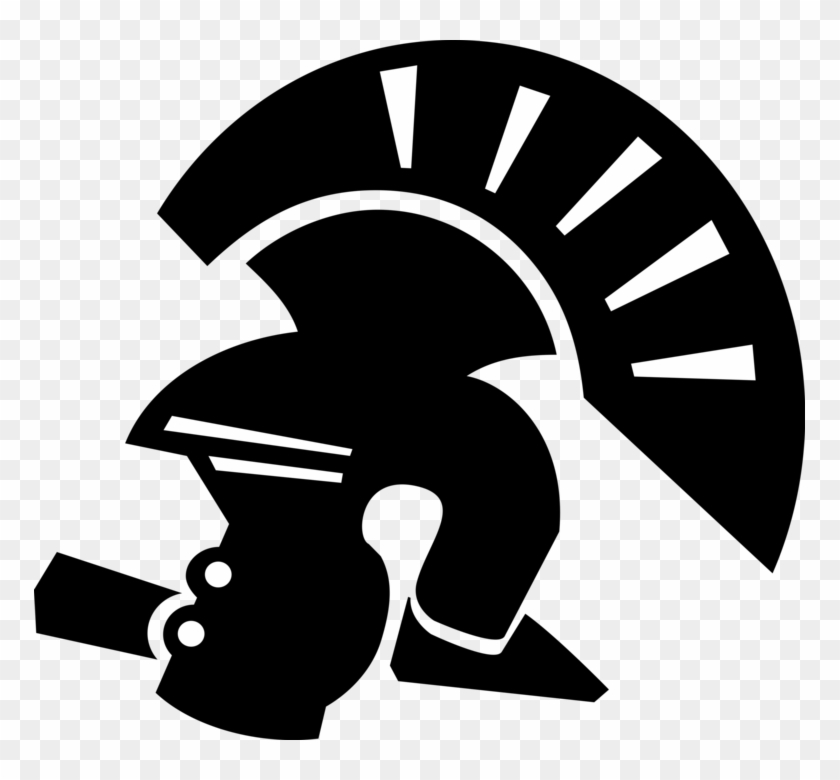 Vector Illustration Of Roman Centurion Guard Helmet - Whyalla Titans Basketball Club Clipart