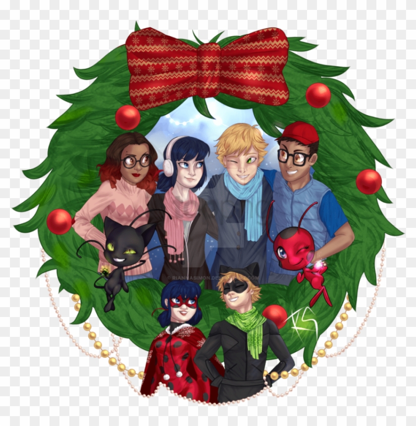 Free Png Download Miraculous Ladybug - Miraculous Ladybug Christmas Art Clipart