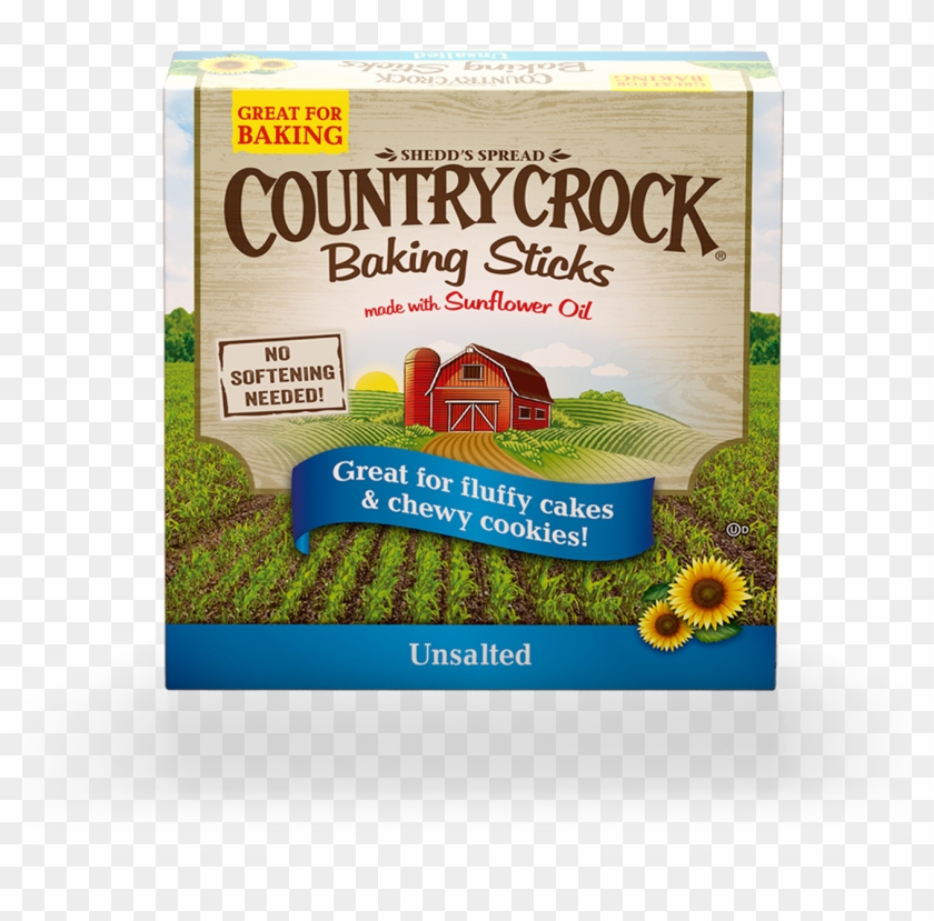 Country Crock Unsalted Baking Sticks Sunflower Oil - Country Crock Baking Sticks Clipart #1972200