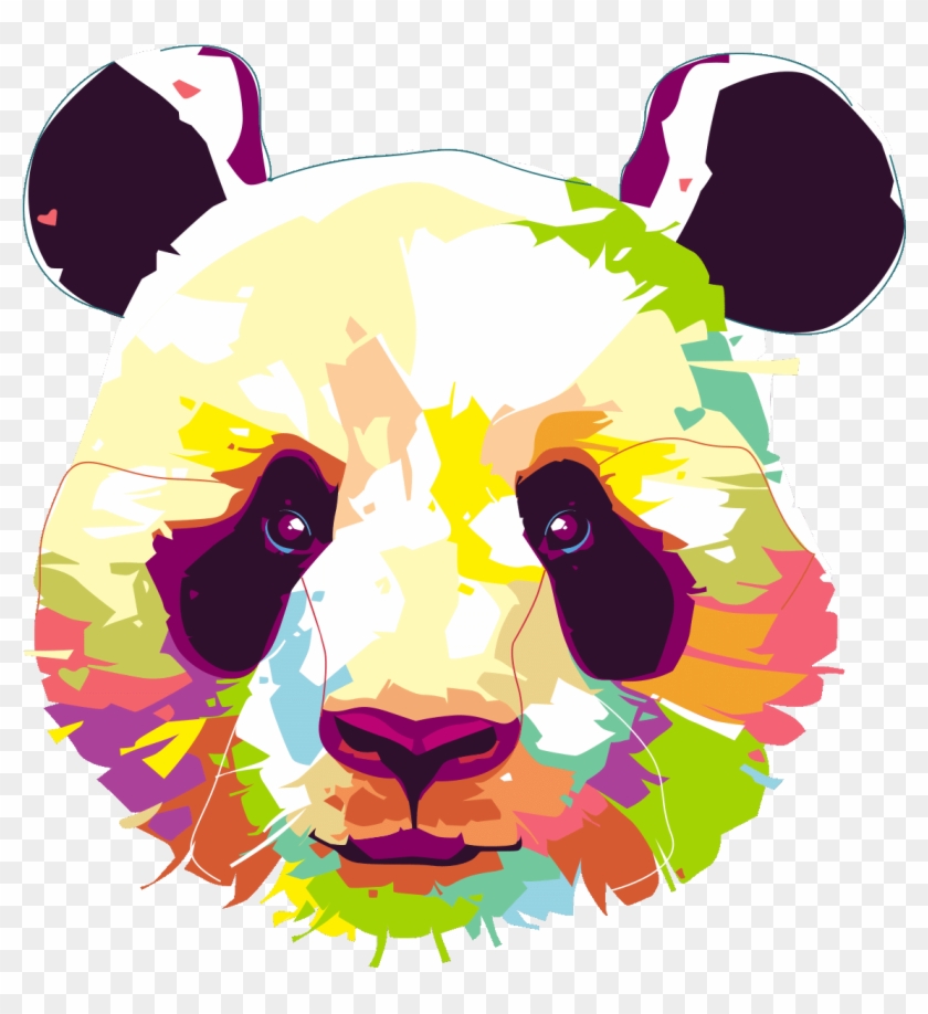 Sticker Pop Art Panda Ambiance Sticker Col Sand A011 - Panda Pop Art Clipart