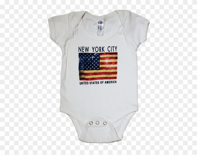 American Flag Baby Onesie - Flag Of The United States Clipart