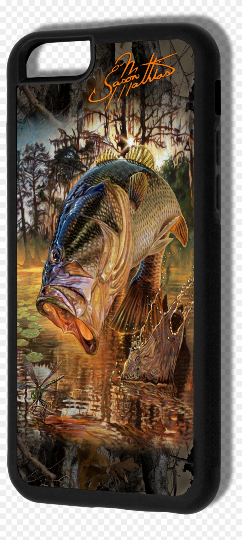 Iphone 6 Case Largemouth Bass Art Jason Mathias - Visual Arts Clipart #1973570