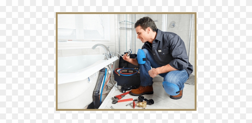 Plumber Fixing Bathtub - Handyman Plumber Clipart #1973895