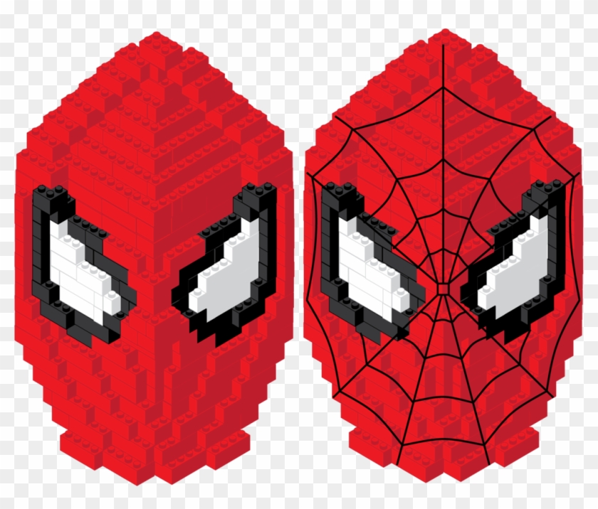 Spiderman Face Png - Spider Man Lego Mask Clipart #1973948