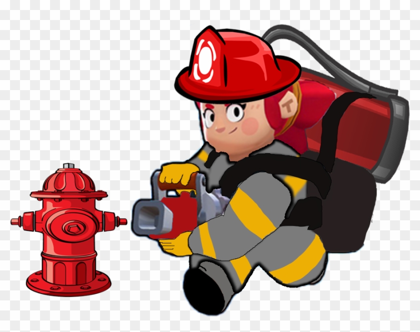 Pam Skin-firefighter - Brawl Stars New Skins Clipart #1974696