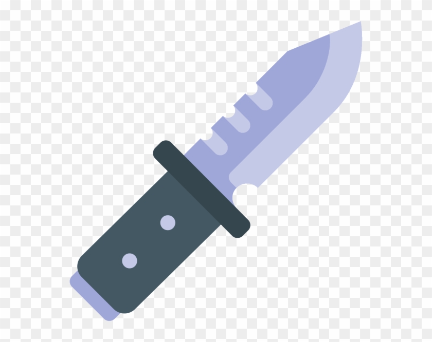 Cuchillo Emoji Png - Knife Flat Png Clipart #1974787