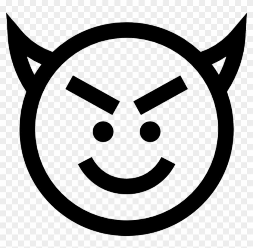#angryface #emoji #horns - Devil Emoji Coloring Pages Clipart